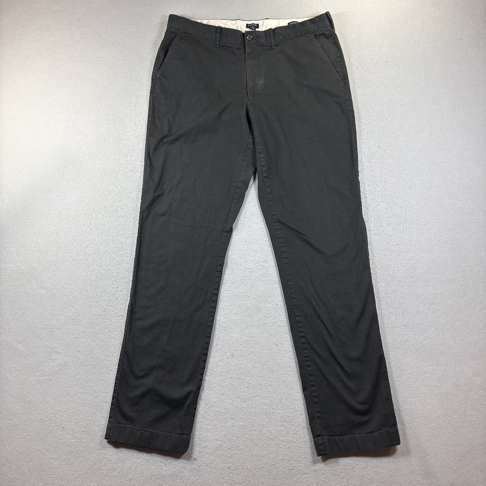 J. Crew Flex Chino Pants Men's‎ 36x36 Black Cotton Stretch H3186